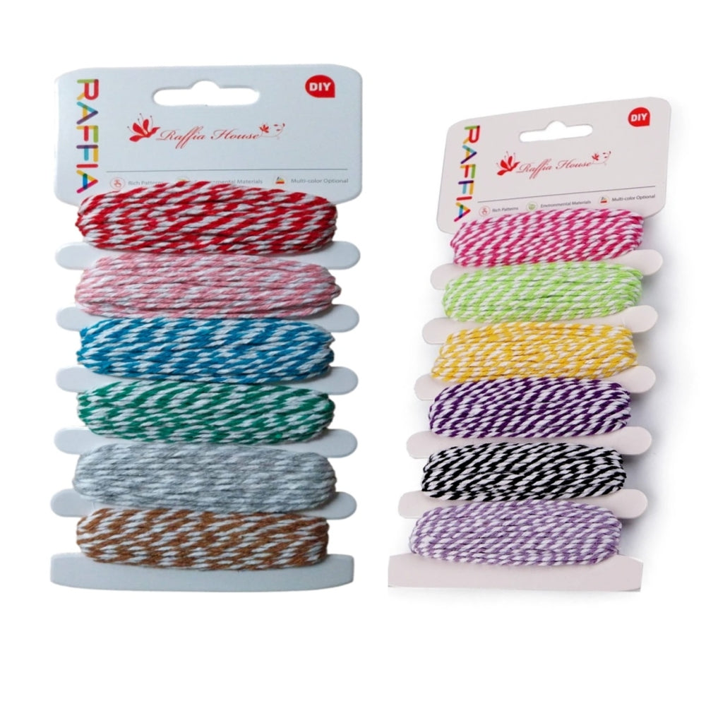 Thread String 4k 5m Raffia Craft Assorted Two Colour Cotton Thread String – Choice Wholesale