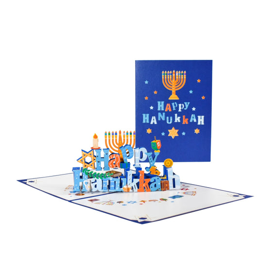 Bright Traditions Hanukkah Celebration 3D Pop Up Greeting Card