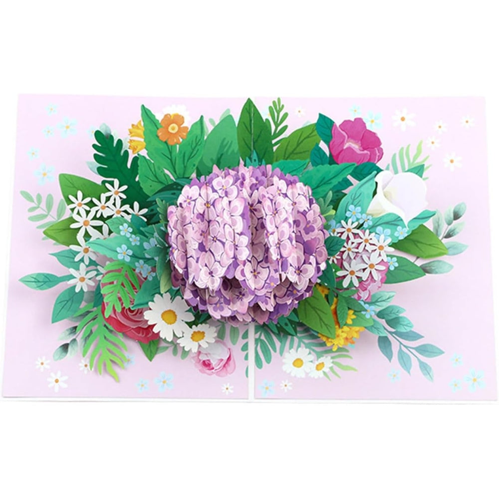 Garden of Grace Hydrangea 3D Pop Up Greeting Card