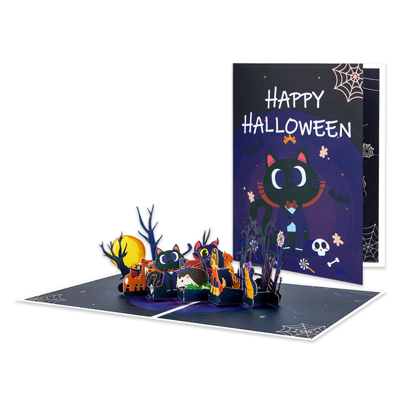 Spooky Squad Monster Animal 3D Pop Up Halloween Card