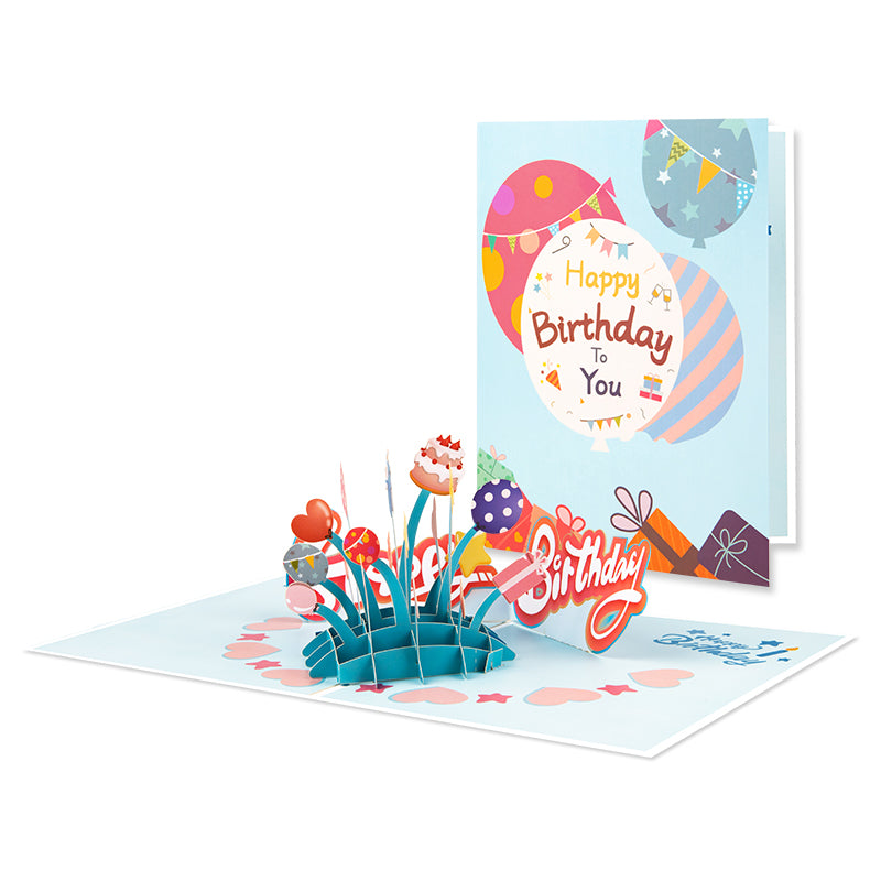 Balloon Bliss Sprinkle Joy 3D Pop Up Birthday Card