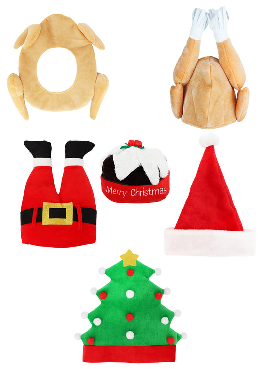Pack of 6 Novelty Christmas Hats