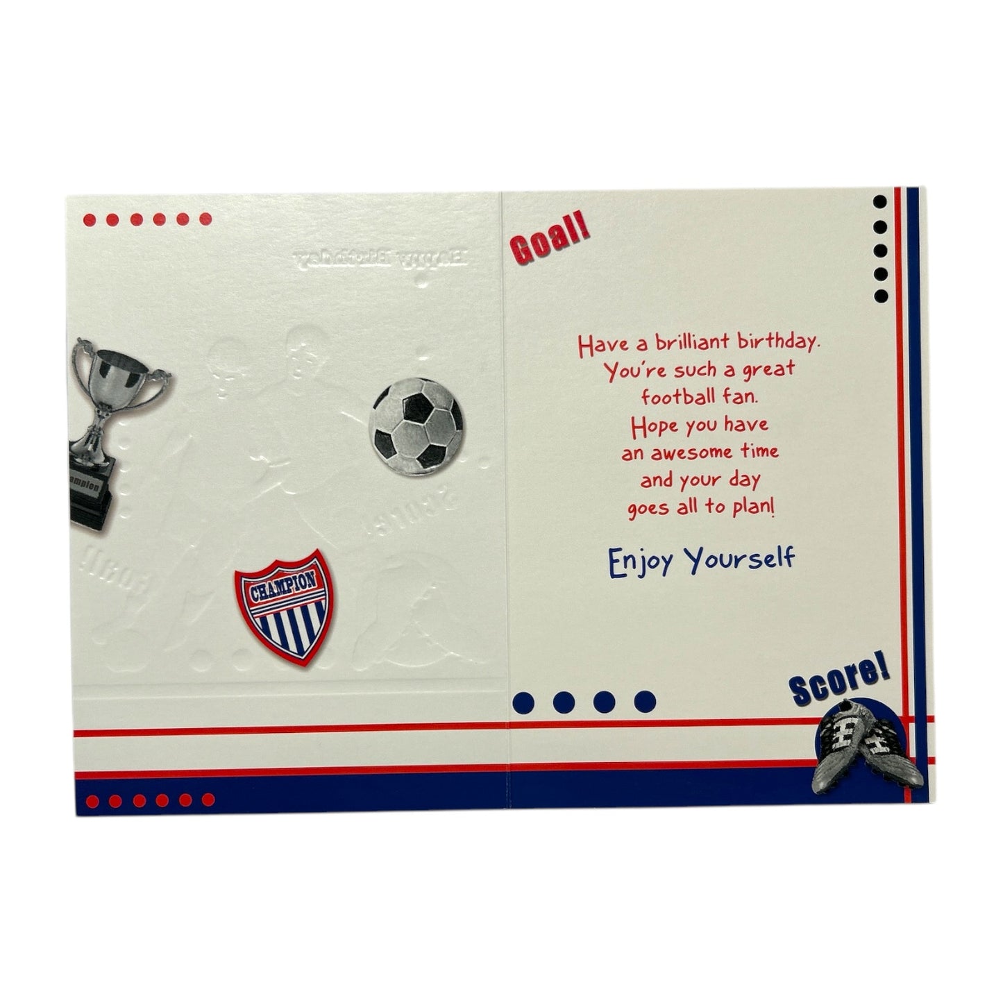Age 11 Male Juvenile Playing Soccer Birthday Card