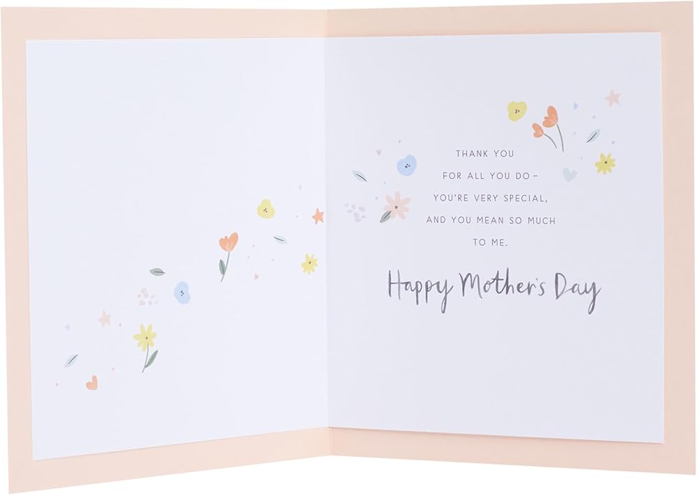 Big Heart with Flowers Design Like A Mum To Me Mother's Day Card