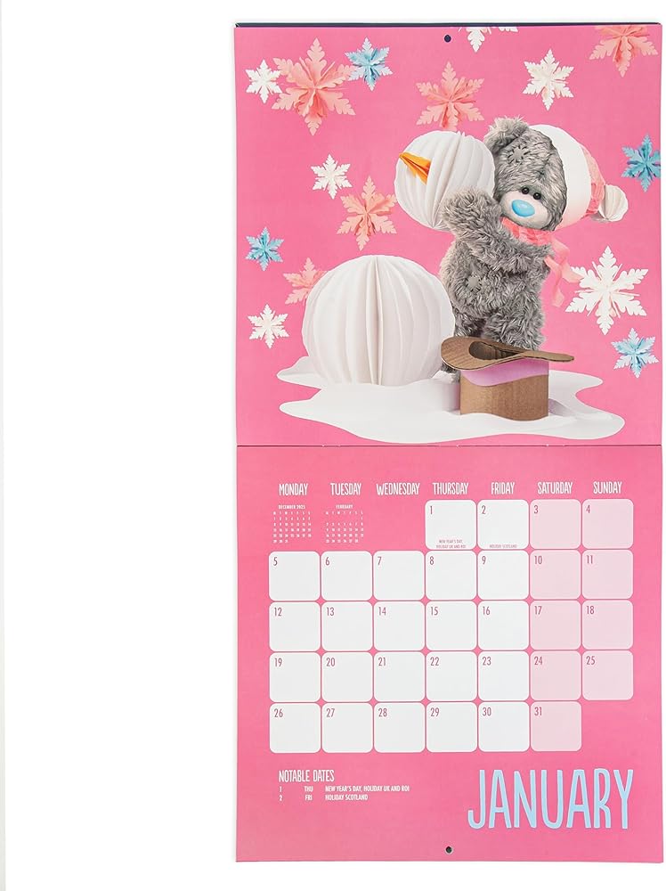 Me to You Photo Finish Tatty Teddy 2026 Square Calendar