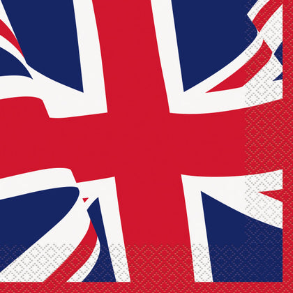 Pack of 16 Union Jack Luncheon Napkins