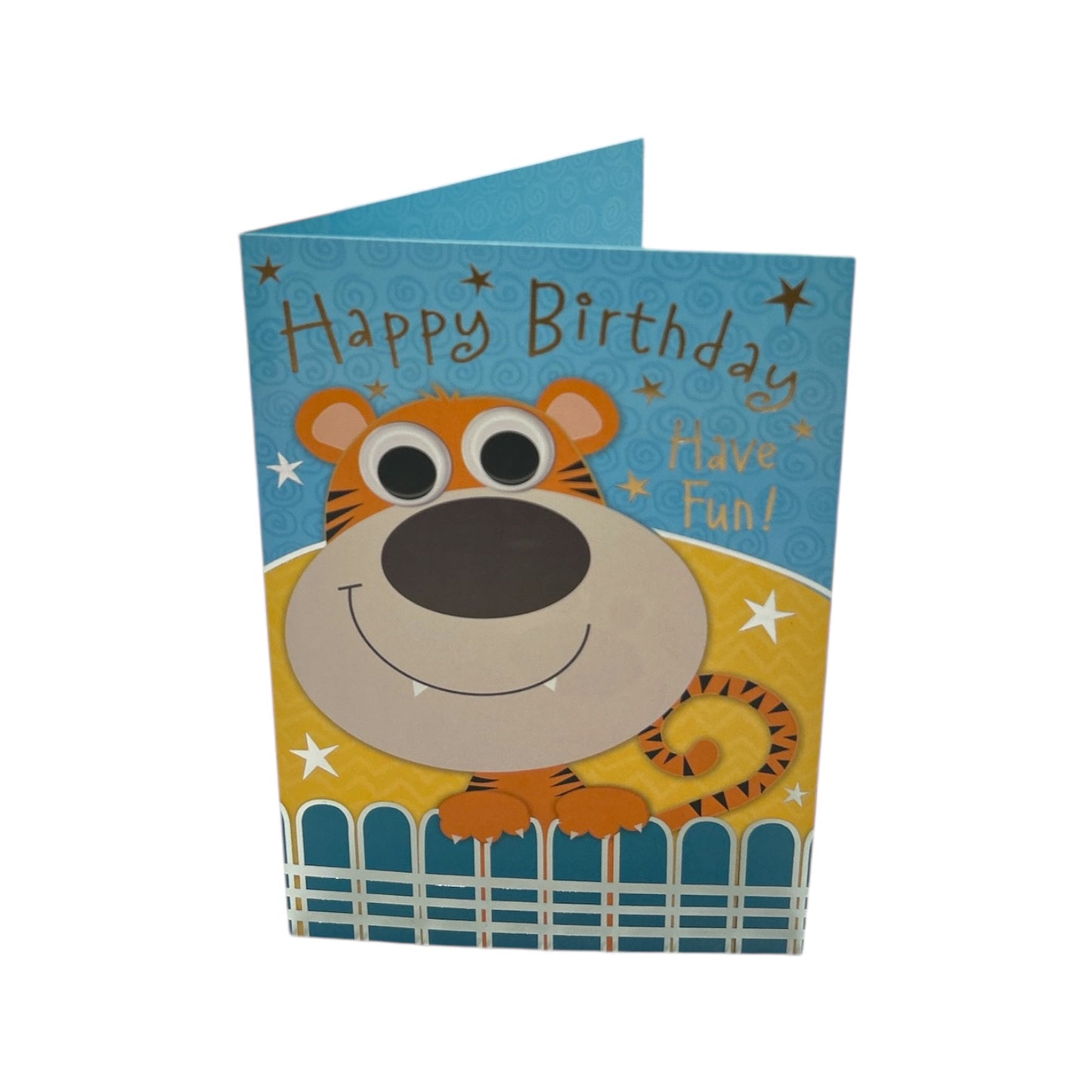 Open Male Juvenile Tiger Design Birthday Card