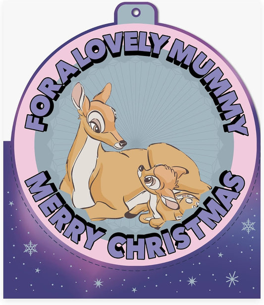 Bambi Bauble Design Mummy Christmas Card