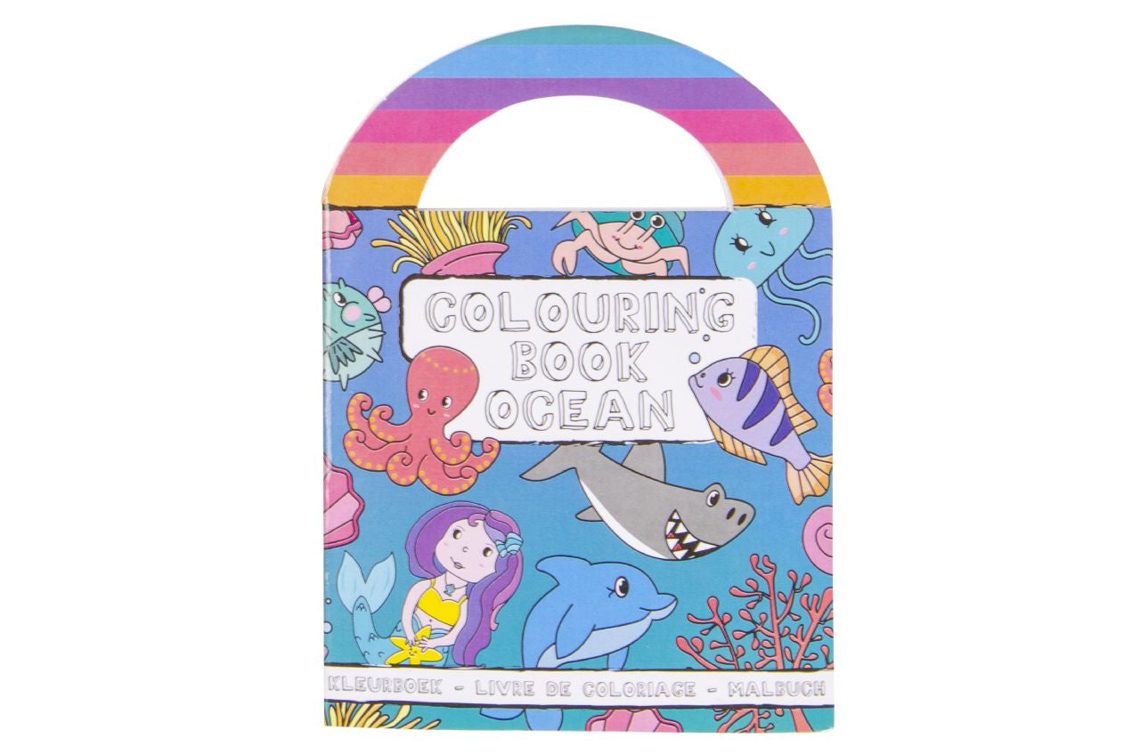 Sea Animals Coloring Mini Book with Stickers