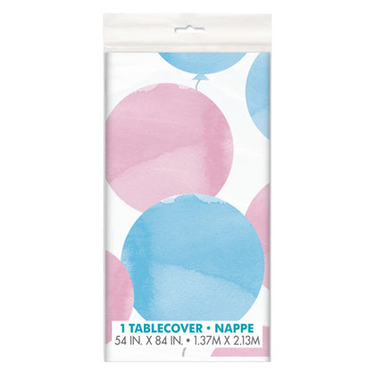 Gender Reveal Party Plastic Table Cover, 54