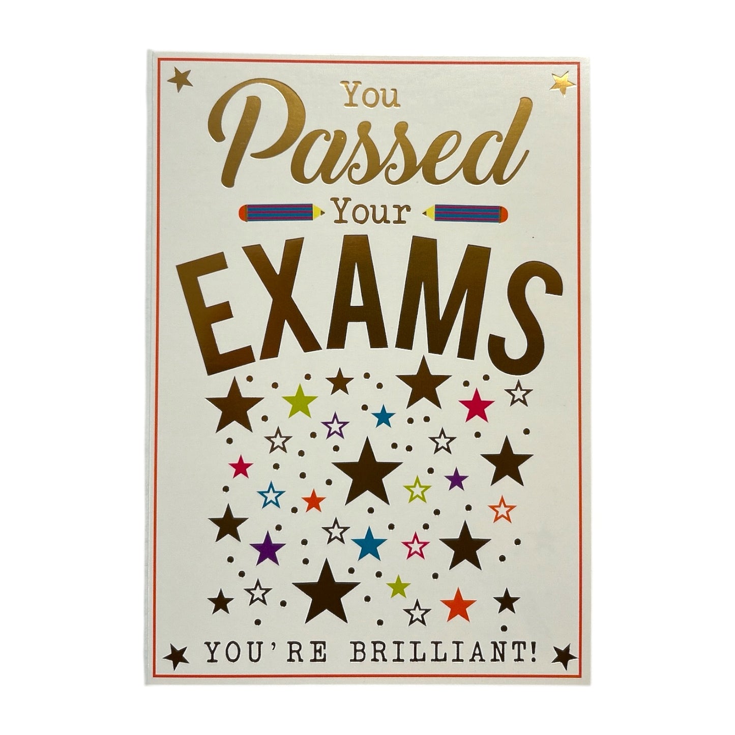 You Passed Your Exam Stars Design Congratulations Card