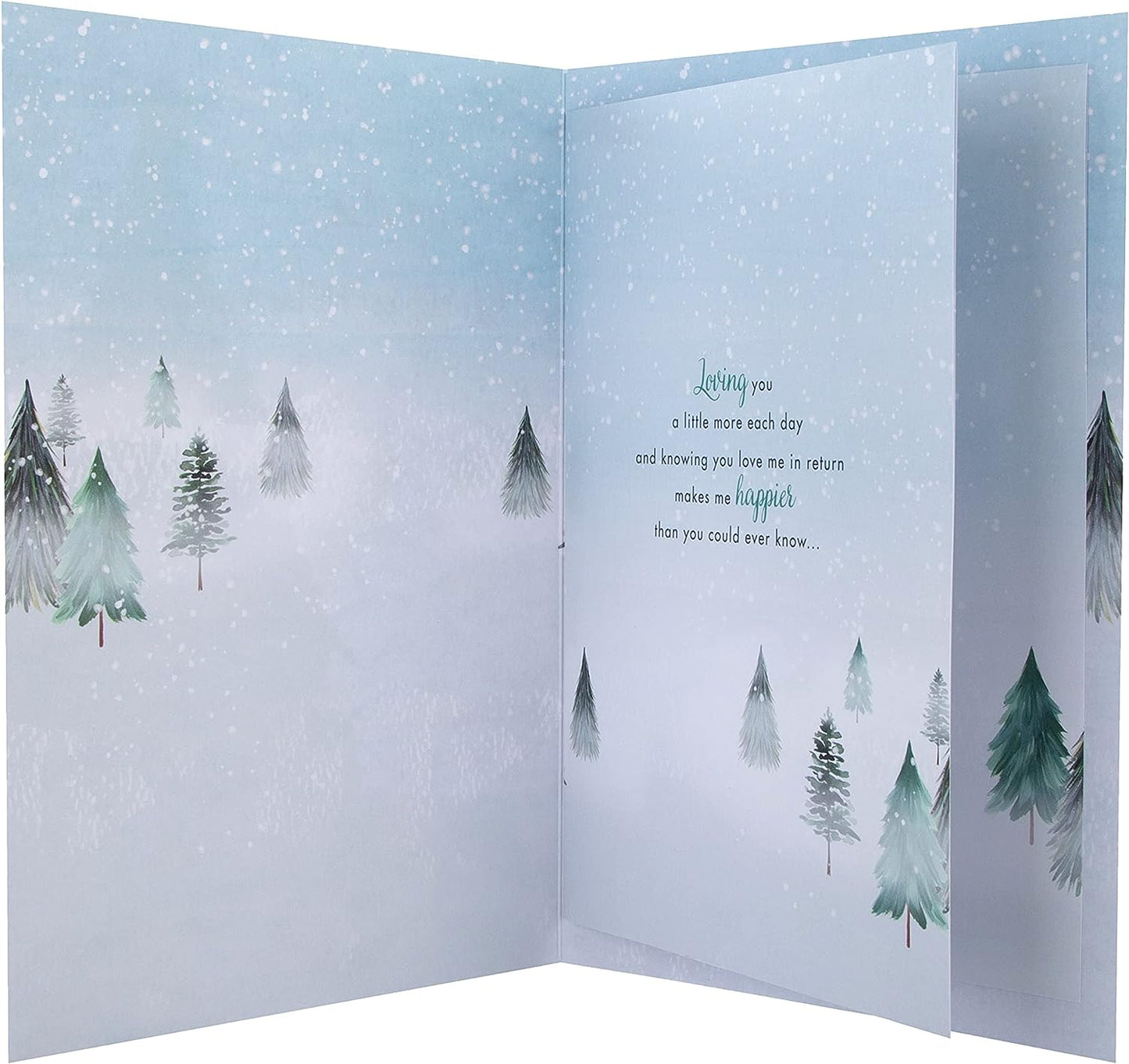 Classic Winter Scene with Tree Design Girlfriend Boxed Christmas Card