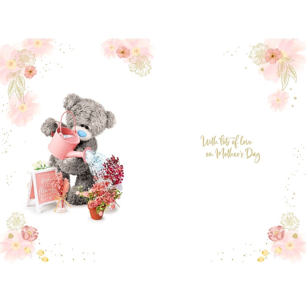 Bear And Watering Can Mum Mother's Day 3D Keepsake Card