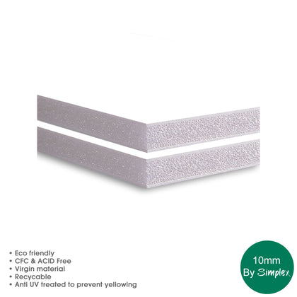 Pack of 5 A1 10mm Linen White Foam Boards