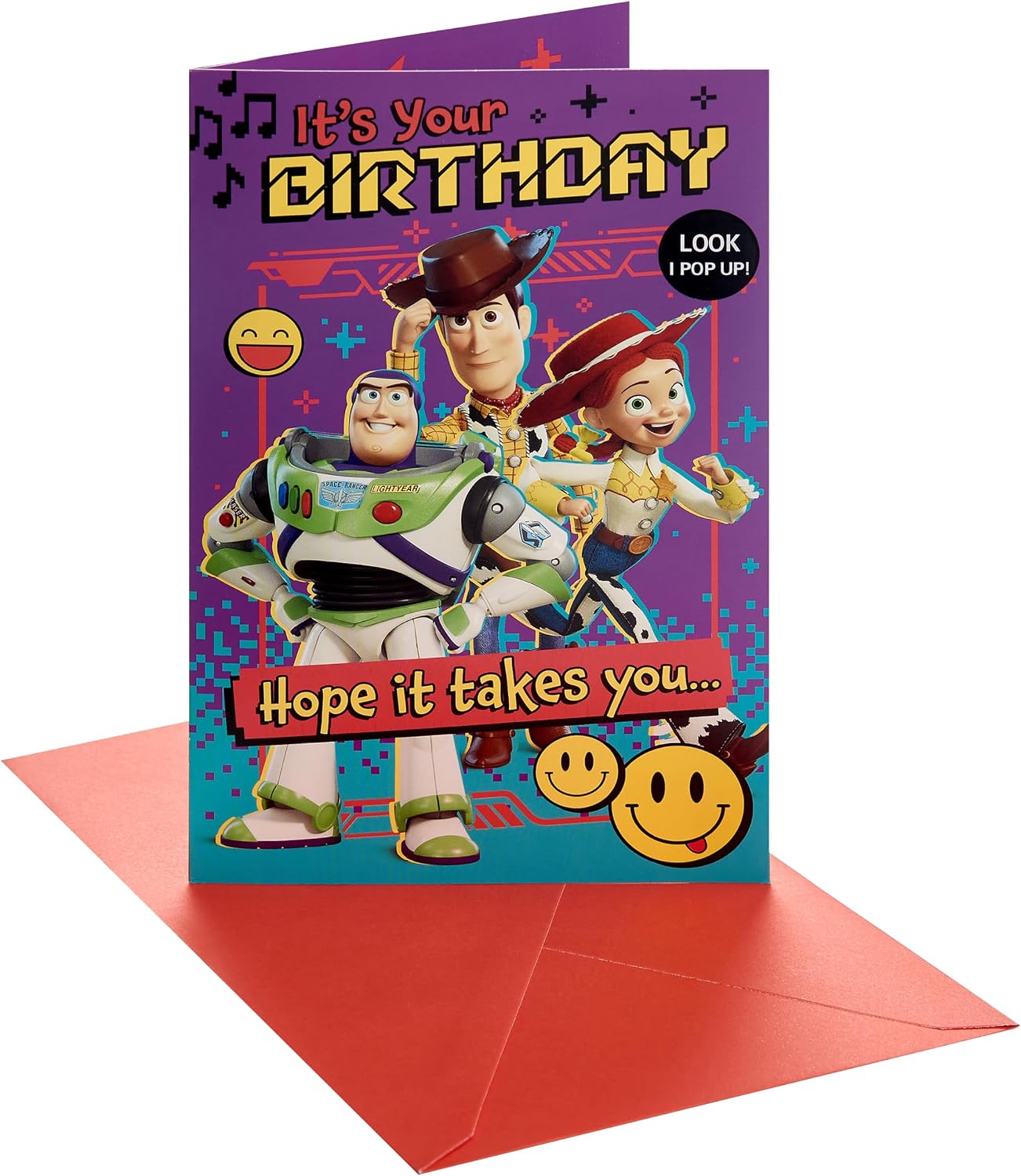 Disney Toy Story 5 Buzz Lightyear Pop-Up Design Birthday Card