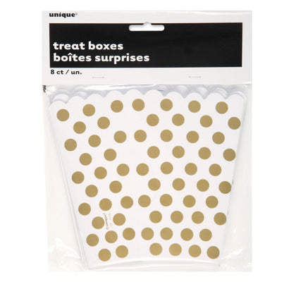Pack of 8 Gold Dots Treat Boxes