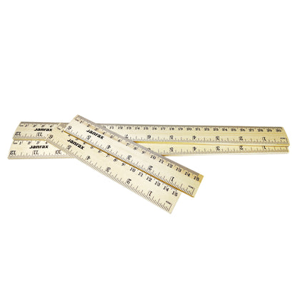 Pack of 4 15cm and 30cm Wooden Rulers