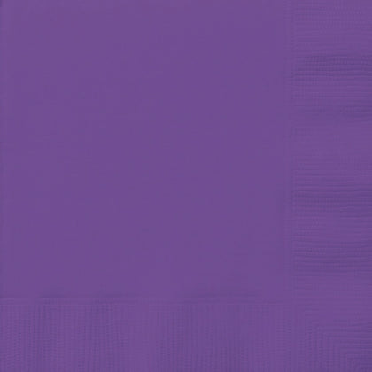Pack of 20 Neon Purple Solid Luncheon Napkins