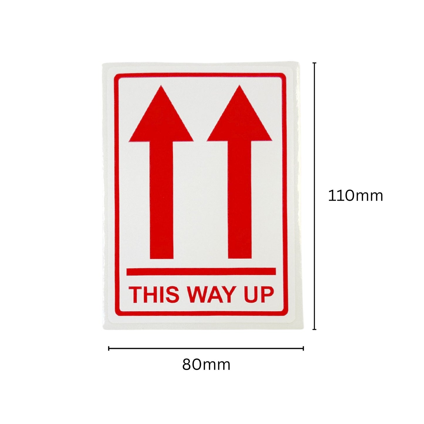 Pack of 36 This Way UP Self-Adhesive Labels 80x110mm