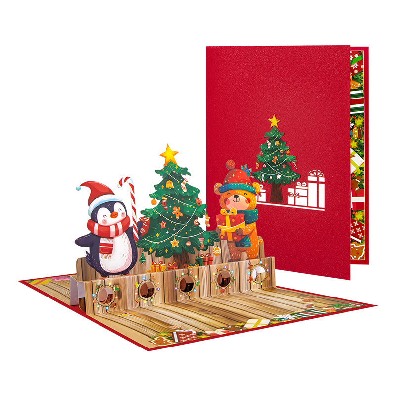 Festive Friends Money Gift 3D Pop Up Christmas Card