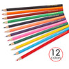 Pack of 12 Hexagonal Assorted Colouring Pencils