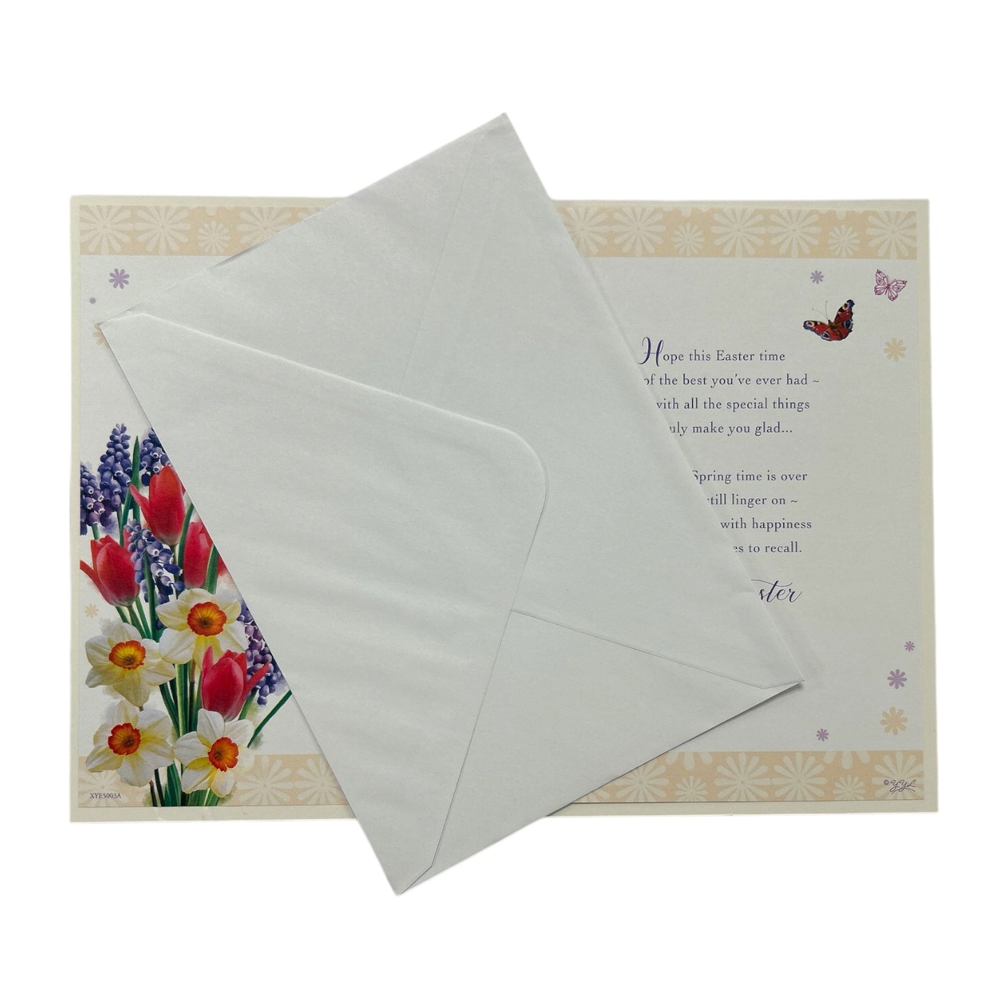 To A Special Mum and Dad Floral And Butterflies Design Easter Card