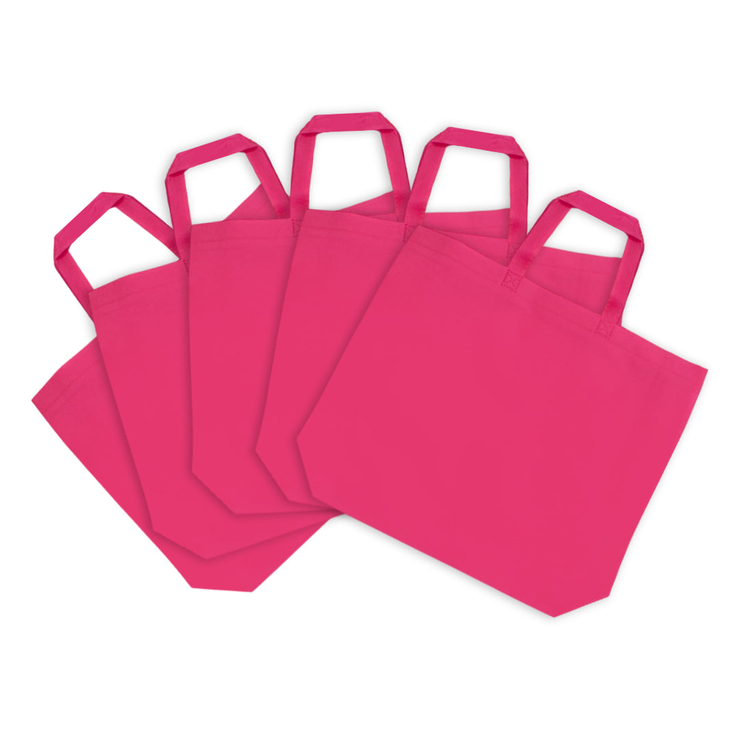 Pack of 100 Pink Coloured 35x25x10cm Non-Woven Bags with Handle