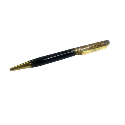 Age 18 Captioned Gold Leaf Ballpoint Gift Pen
