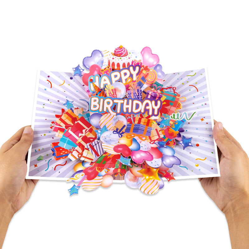 Balloons & Bliss 3D Pop Up Birthday Card