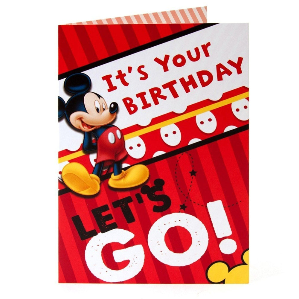 Mickey Mouse It’s Your Birthday Let’s Go! Birthday Card