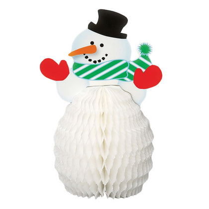 Pack of 4 Snowman Honeycomb Decorations