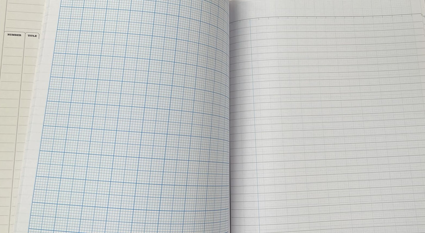 Silvine A4 Laboratory Book 2,10,20mm Graph & 7mm Feint