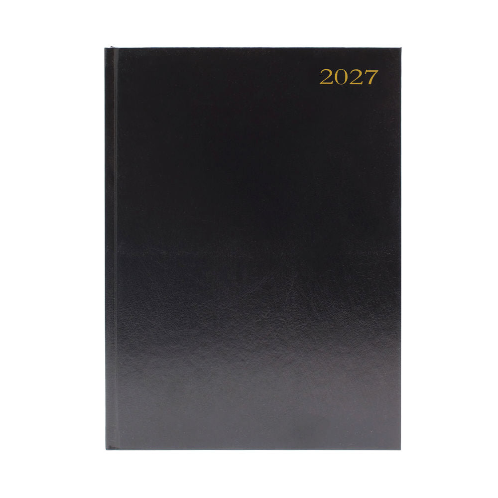 2027 A4 Day Per Page Black Desk Diary KFA41BK27