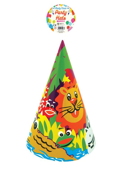 Pack of 144 Hat Cone With Animal Theme Design For Child