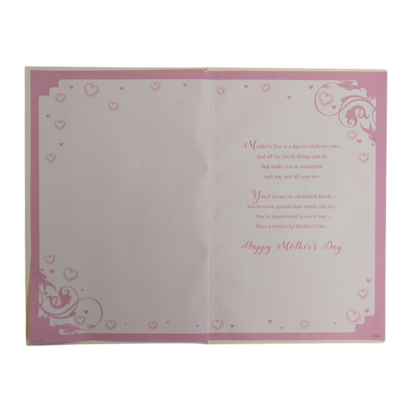 Mothering Sunday Classic Mini Pink Hearts Design Mother's Day Boxed Card