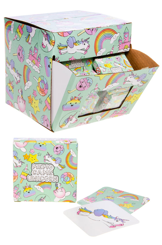 Pack of 12 Unicorn Mini Memory Games 28 Cards