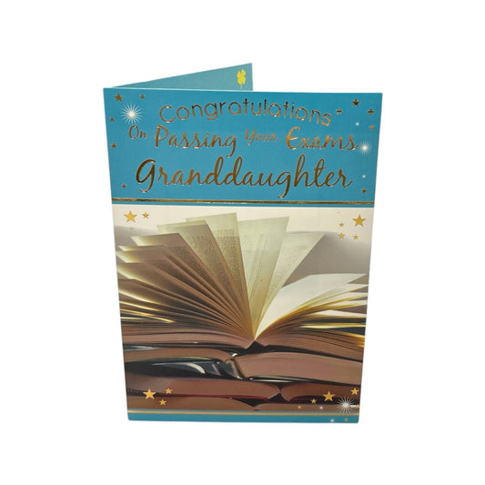 For Granddaughter On Passing Your Exam Congratulations Card