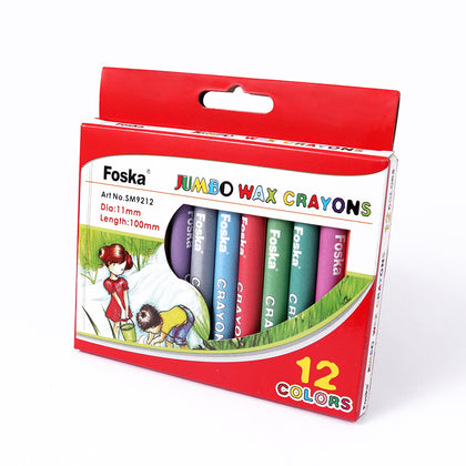 Pack of 12 Jumbo Wax Crayons