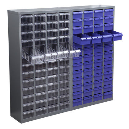 Blue 48 Drawers Parts Cabinet Storage Unit