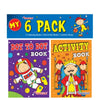 Pack of 6 Mini Colouring & Activity Books for Boys
