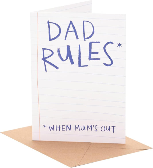 Funny Rules Design Dad Birthday Card
