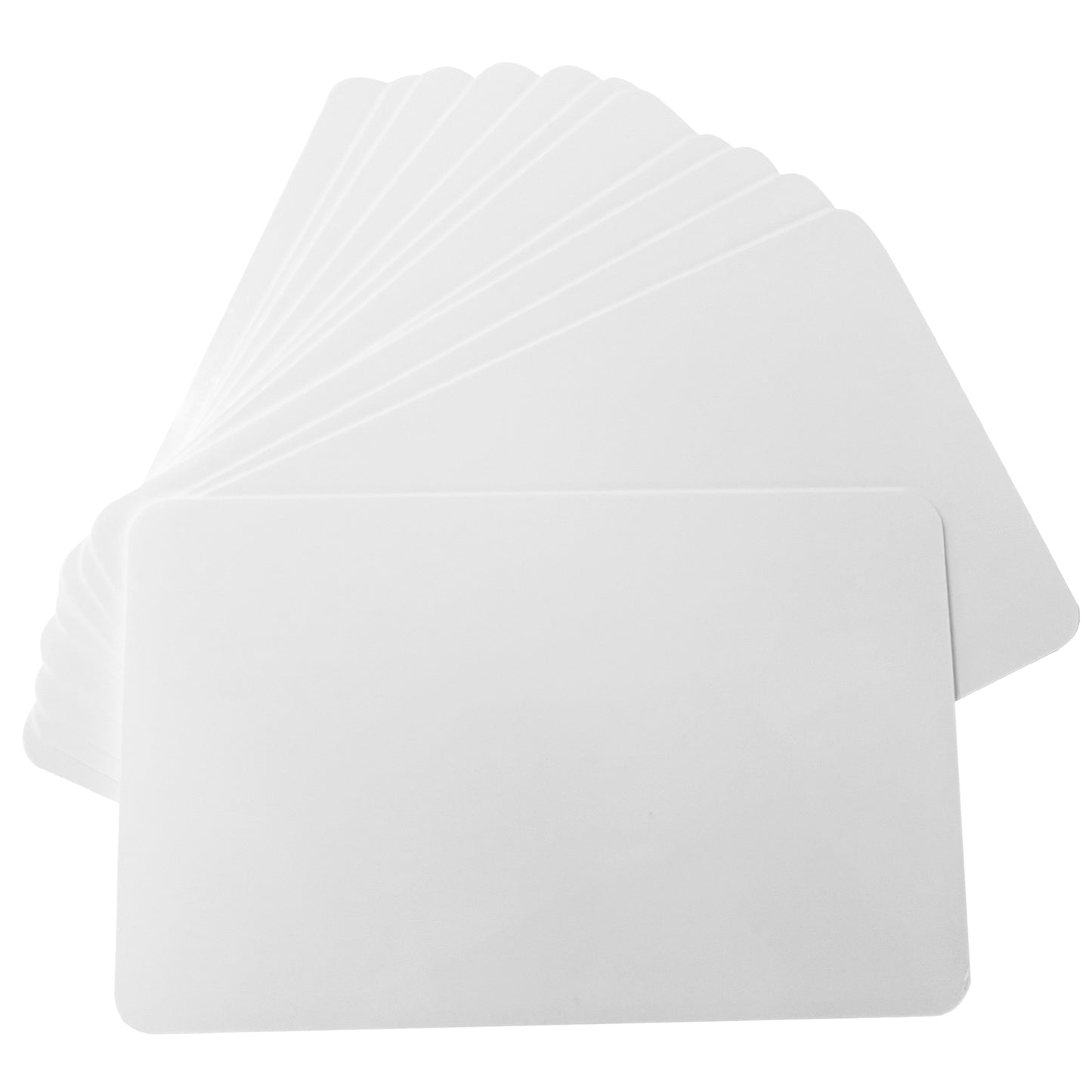 Pack of 12 8x5" Size Dry Wipe Whiteboards - Presentation Card Size
