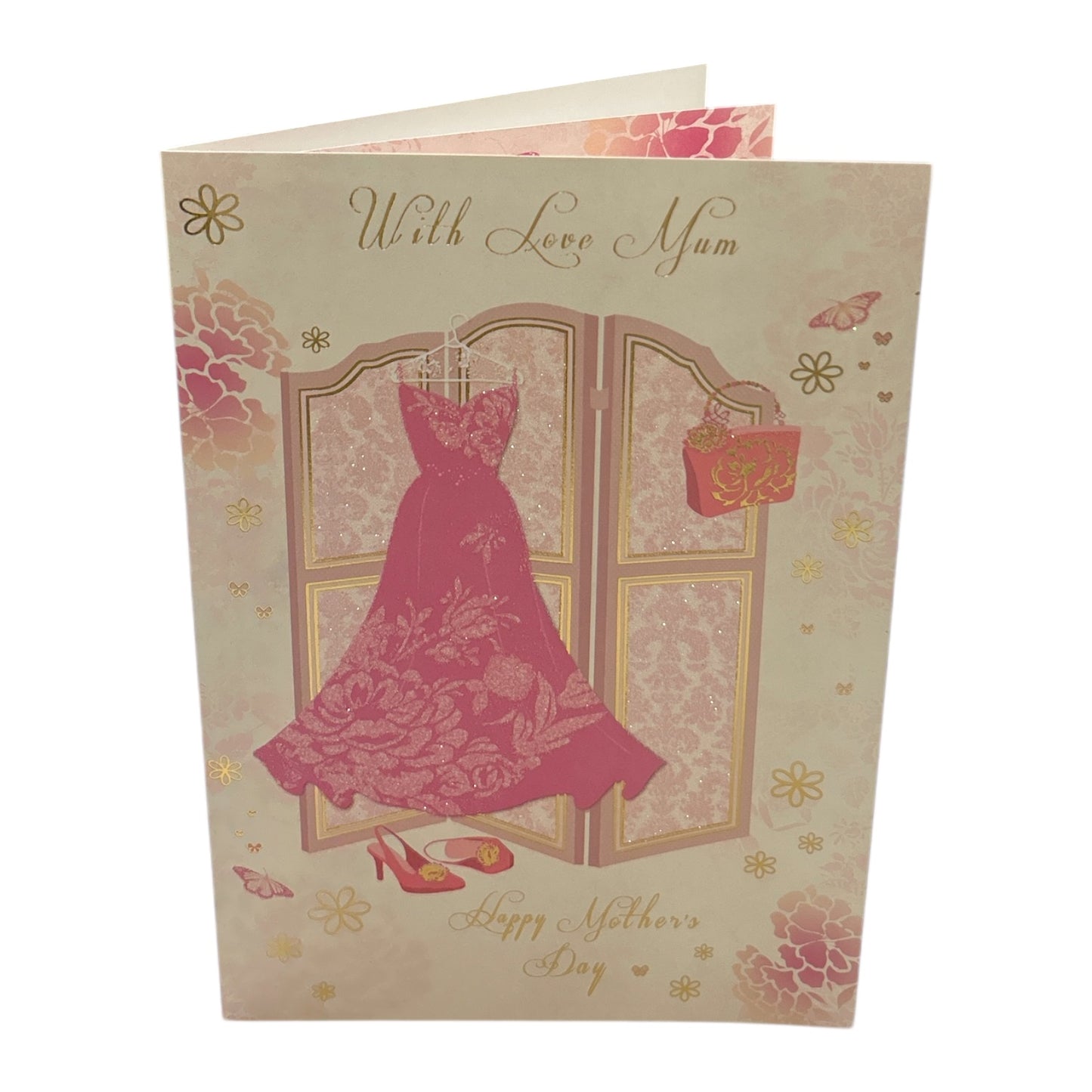 For Mum Stunning Pink Dress Mother's Day Card