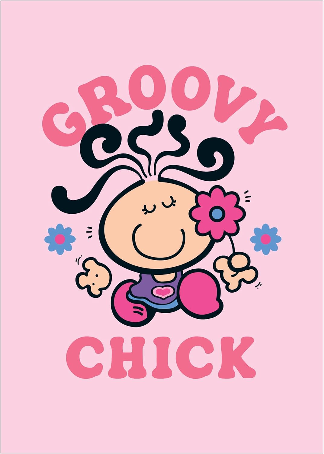Groovy Chick Design Blank Greeting Card for All Occasions