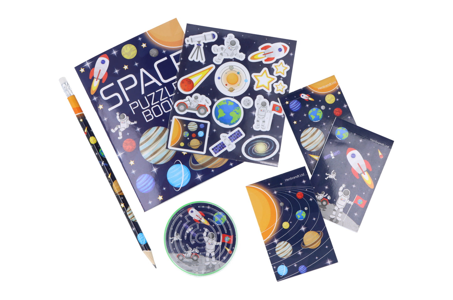 6 Packs of 5 Piece Space Stationery Sets