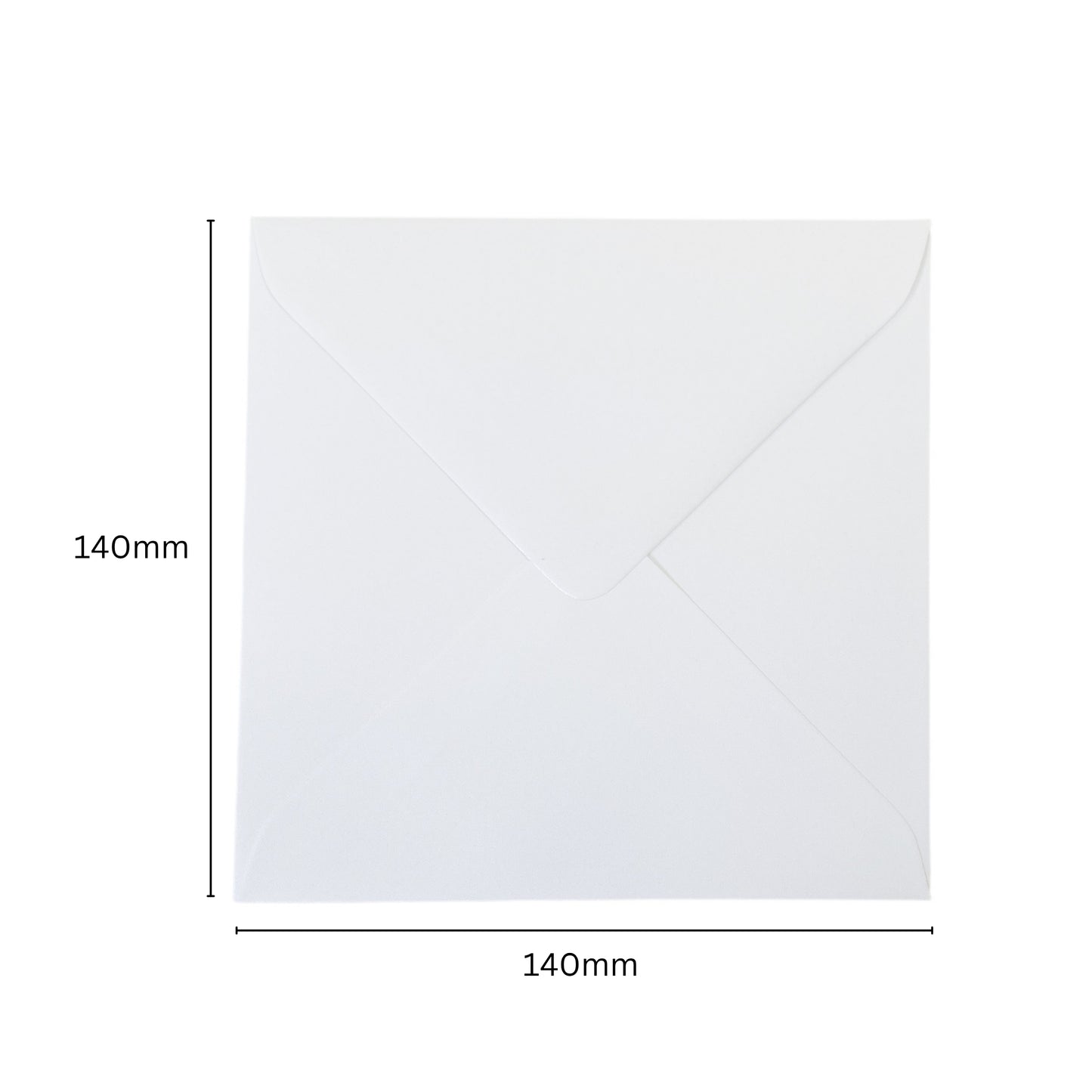 Pack of 50 White 100gsm 140x140mm Gummed Envelopes