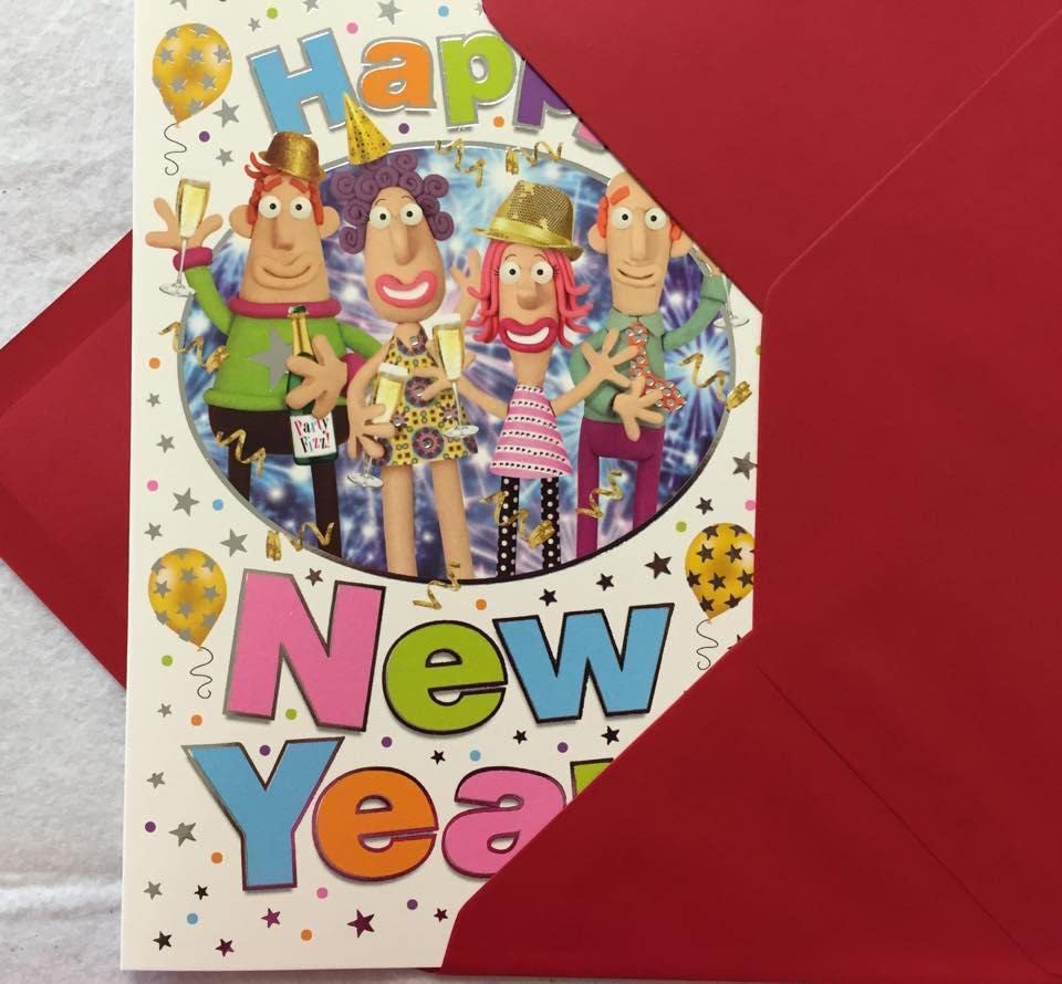 Happy New Year, Christmas Greetings Card