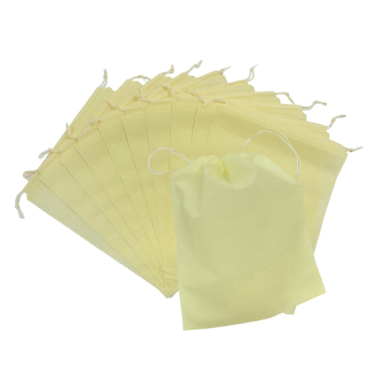Pack of 100 Ivory Coloured 32x22cm Non-Woven Drawstring Bags