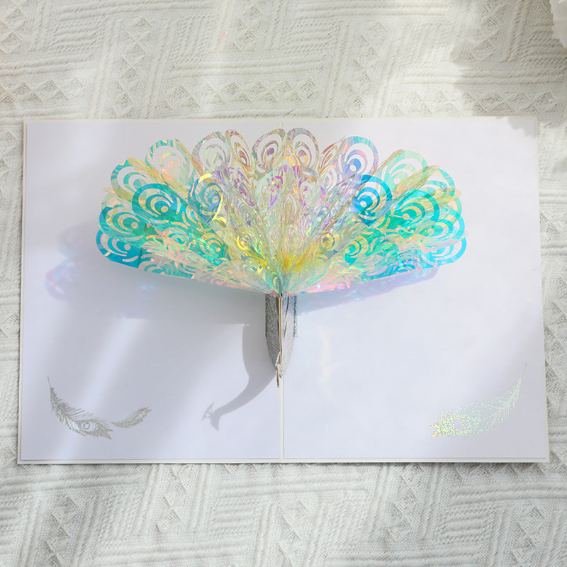 Peacock Majesty 3D Pop Up Greeting Card