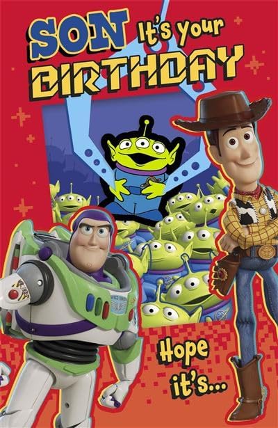 Toy Story Son Birthday Card with Free Keepsake Patch